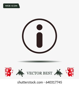 Information sign icon, vector illustration. Flat design style