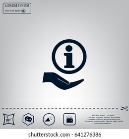 Information sign icon, vector illustration. Flat design style