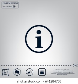 Information sign icon, vector illustration. Flat design style