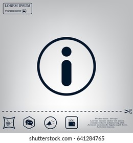 Information sign icon, vector illustration. Flat design style