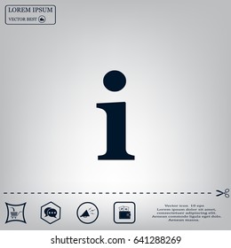 Information sign icon, vector illustration. Flat design style