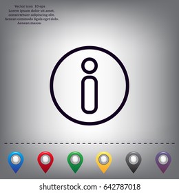Information sign icon, vector illustration. Flat design style