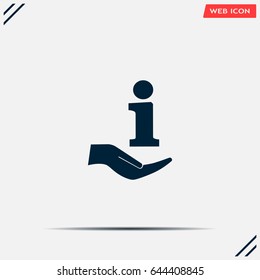 Information sign icon, vector illustration. Flat design style