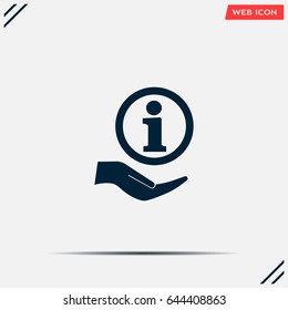 Information sign icon, vector illustration. Flat design style