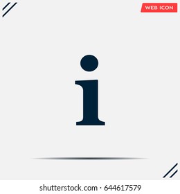 Information sign icon, vector illustration. Flat design style
