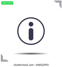 Information sign icon, vector illustration. Flat design style