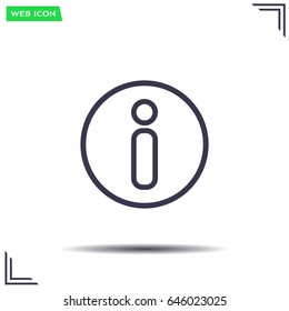 Information sign icon, vector illustration. Flat design style