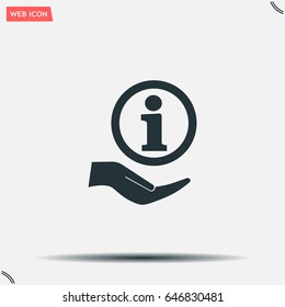 Information sign icon, vector illustration. Flat design style