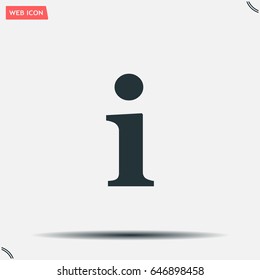 Information sign icon, vector illustration. Flat design style