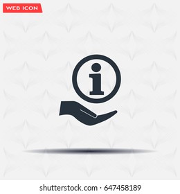 Information sign icon, vector illustration. Flat design style