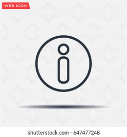 Information sign icon, vector illustration. Flat design style