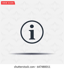 Information sign icon, vector illustration. Flat design style