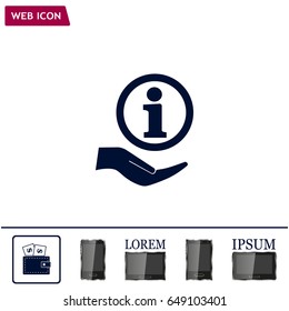 Information sign icon, vector illustration. Flat design style