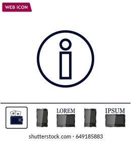 Information sign icon, vector illustration. Flat design style