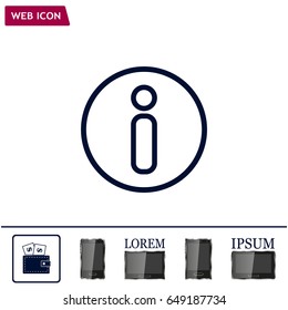 Information sign icon, vector illustration. Flat design style