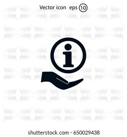 Information sign icon, vector illustration. Flat design style