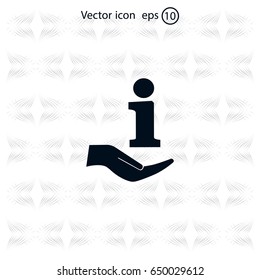 Information sign icon, vector illustration. Flat design style