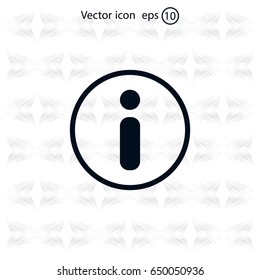 Information sign icon, vector illustration. Flat design style