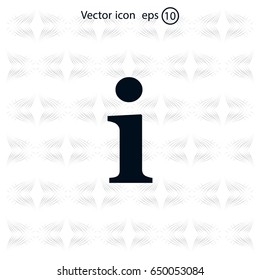 Information sign icon, vector illustration. Flat design style