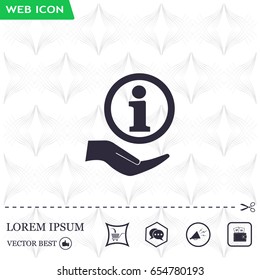 Information sign icon, vector illustration. Flat design style