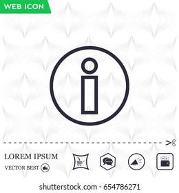 Information sign icon, vector illustration. Flat design style