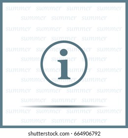 Information sign icon, vector illustration. Flat design style
