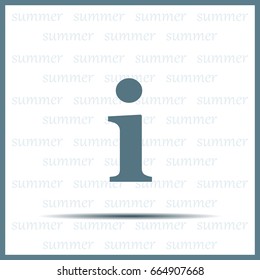 Information sign icon, vector illustration. Flat design style