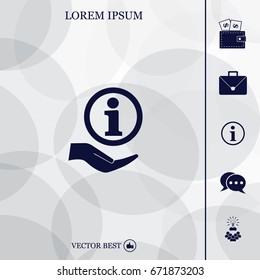Information sign icon, vector illustration. Flat design style