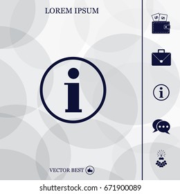 Information sign icon, vector illustration. Flat design style
