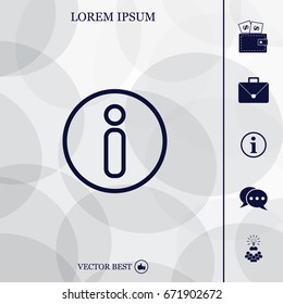 Information sign icon, vector illustration. Flat design style