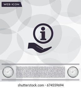 Information sign icon, vector illustration. Flat design style