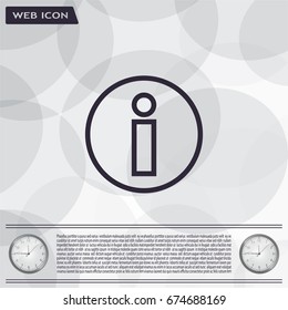 Information sign icon, vector illustration. Flat design style