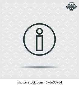 Information sign icon, vector illustration. Flat design style