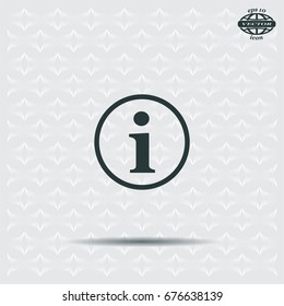 Information sign icon, vector illustration. Flat design style
