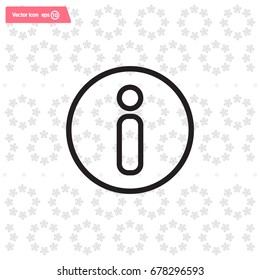 Information sign icon, vector illustration. Flat design style