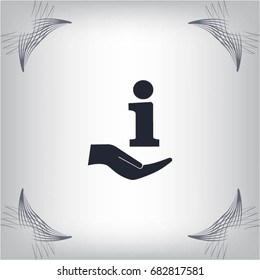 Information sign icon, vector illustration. Flat design style