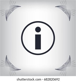 Information sign icon, vector illustration. Flat design style