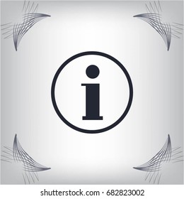 Information sign icon, vector illustration. Flat design style