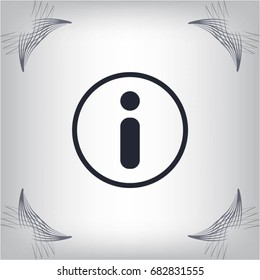 Information sign icon, vector illustration. Flat design style