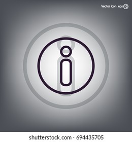 Information sign icon, vector illustration. Flat design style