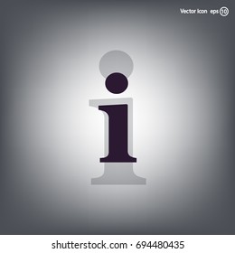Information sign icon, vector illustration. Flat design style