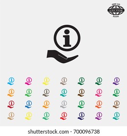 Information sign icon, vector illustration. Flat design style