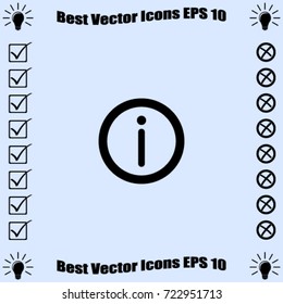 Information sign icon, vector illustration.