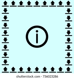 Information sign icon, vector illustration.