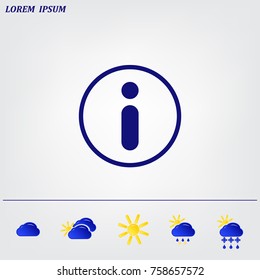 Information sign icon, vector illustration. Flat design style