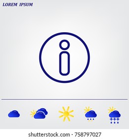Information sign icon, vector illustration. Flat design style