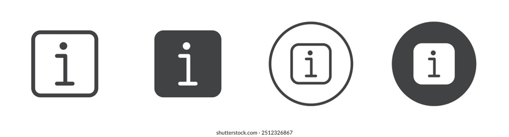 Information sign icon Vector logo outline