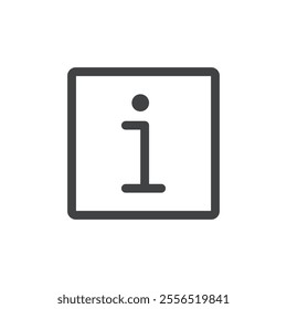 Information sign icon Vector logo outline