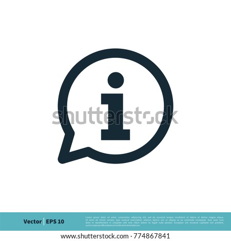 Information Sign Icon Vector Logo Template Illustration Design. Vector EPS 10. Foto stock © 