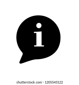 Information Sign Icon Vector on Glyph Style White Background.